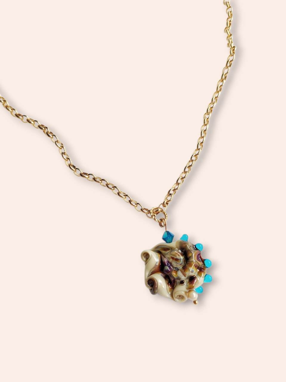 OCEAN gold plated shell necklace
