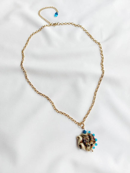OCEAN gold plated shell necklace