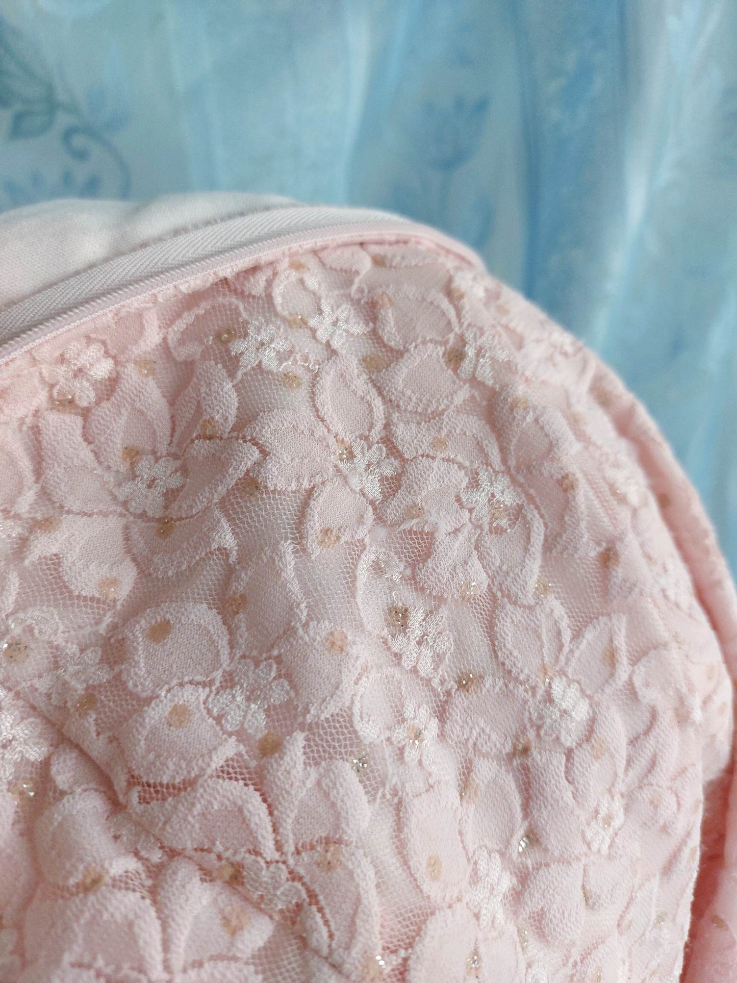 BLUSH pale pink floral lace dress size 36