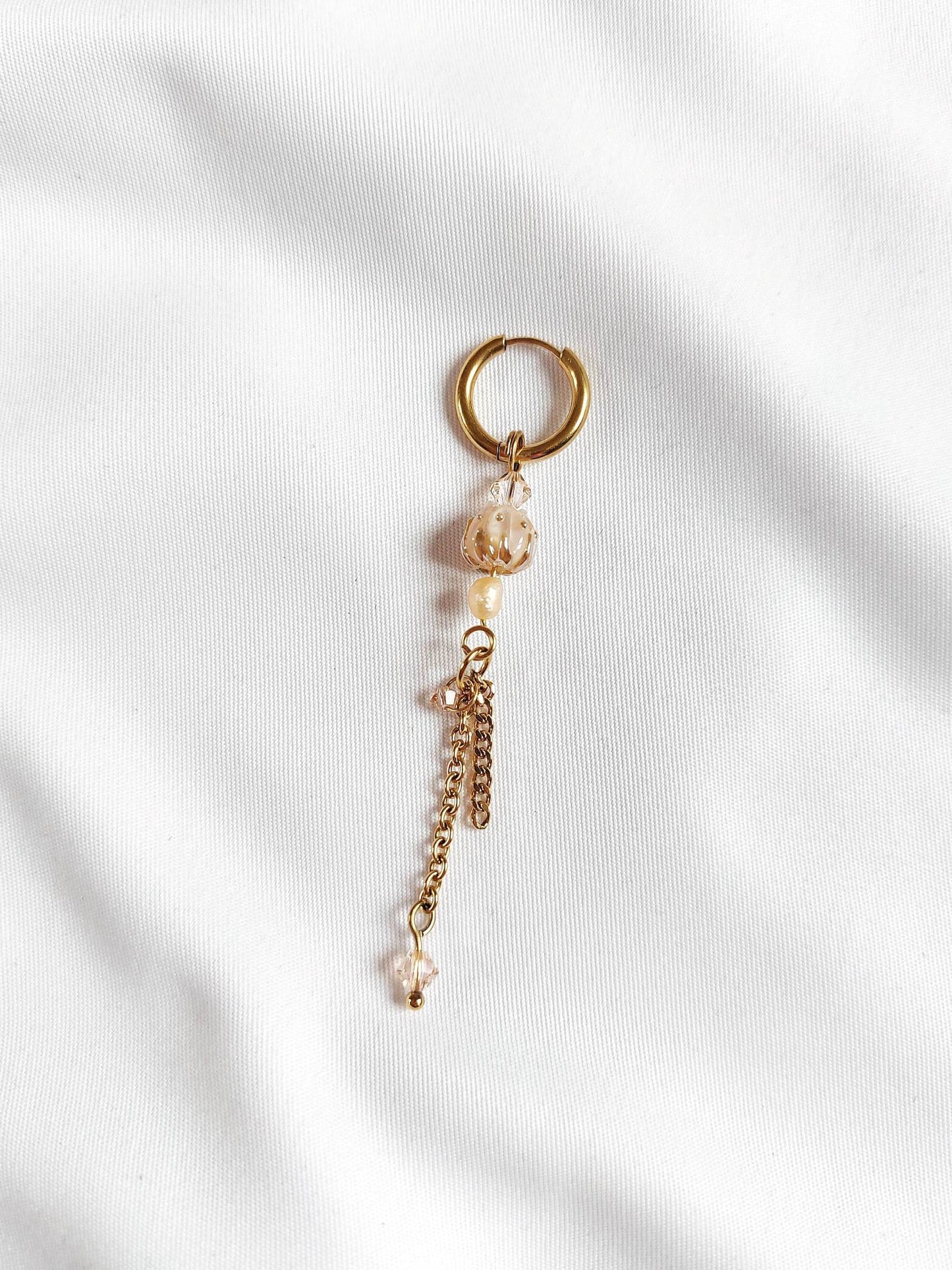 PEACH orange flower peach single loop