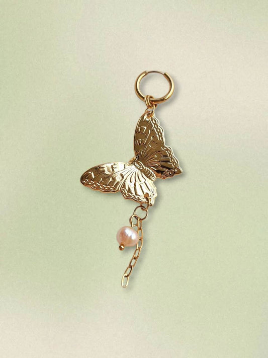 CHRISALIE monoboucle papillon et perle