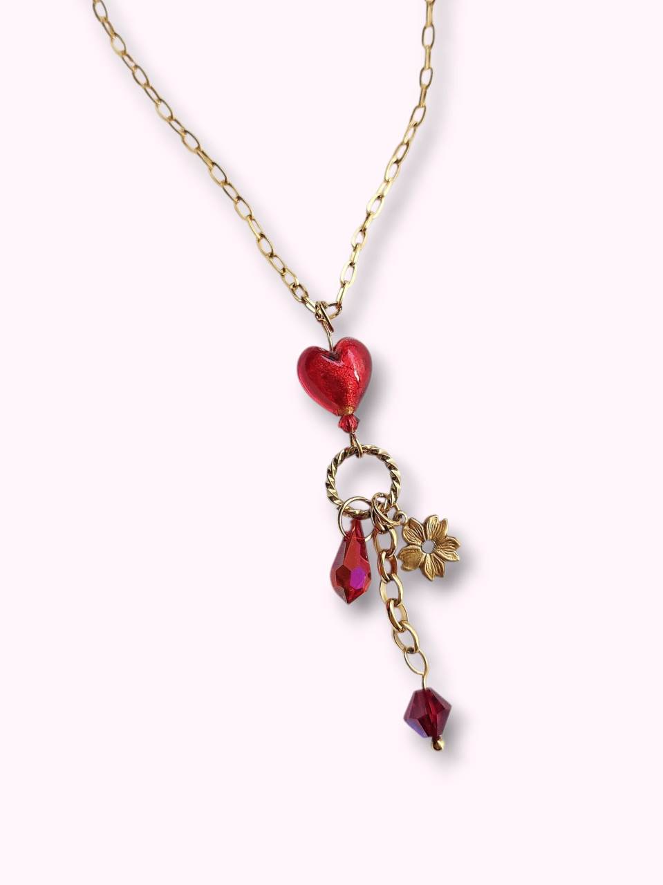 PROMISE gold necklace charm pendant
