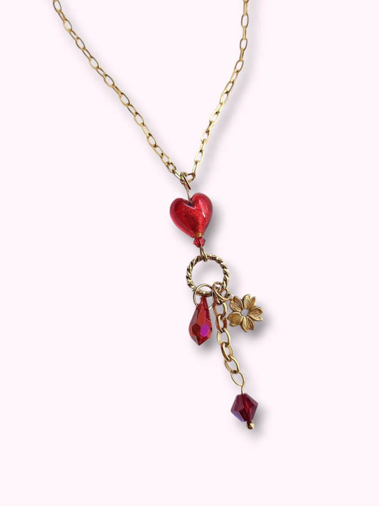 PROMISE gold necklace charm pendant