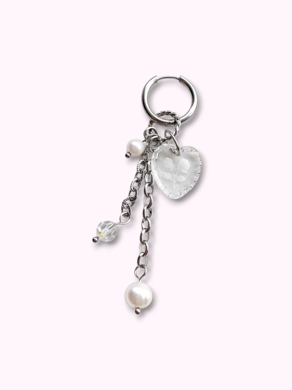 UNION silver single-loop heart