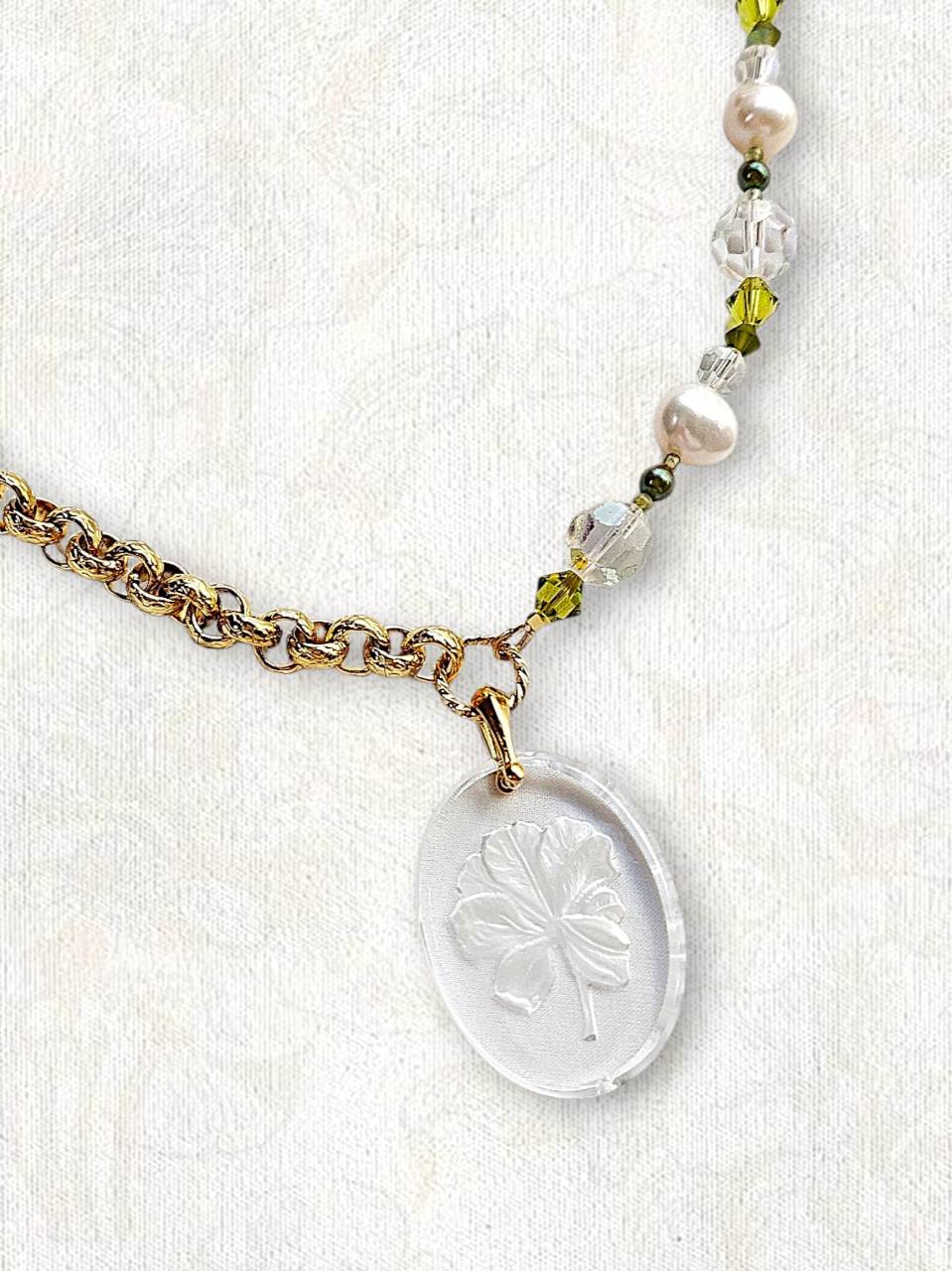 REUNION collier aurora fleur