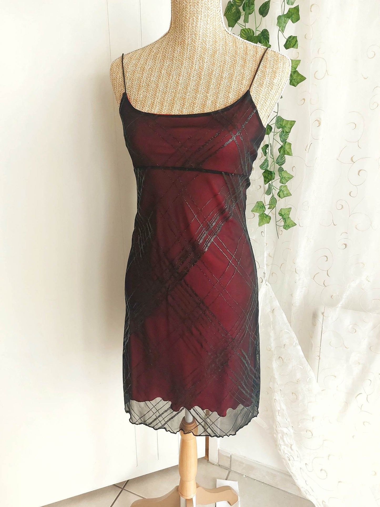 BELLADONE romantic black and red dress size XS/S