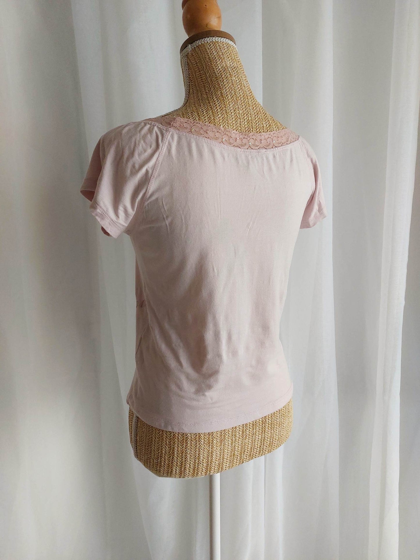 ROSE FLAVOR tee-shirt René Derhy brodé T.38