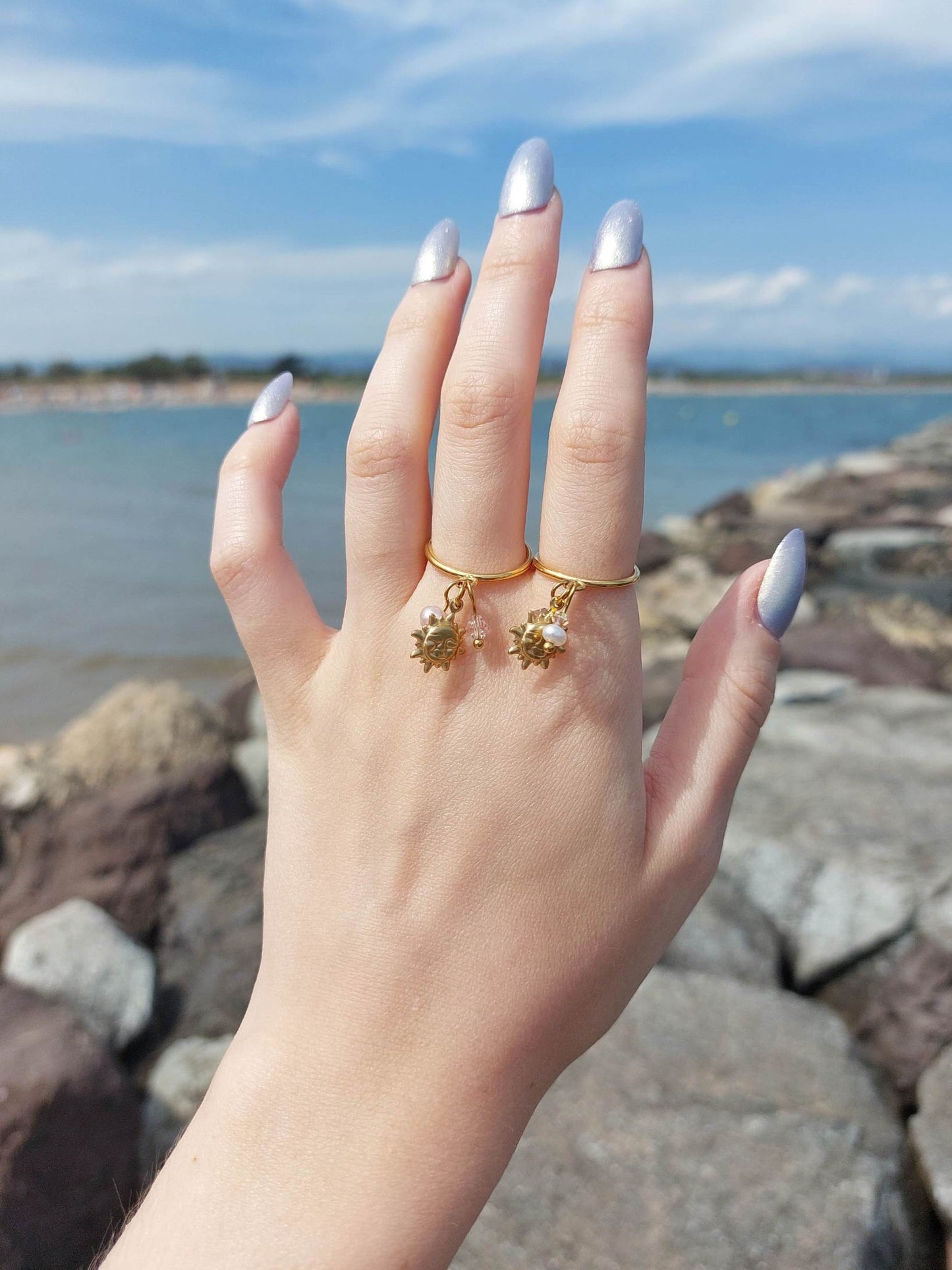 SWEET Asteria pastel sun ring