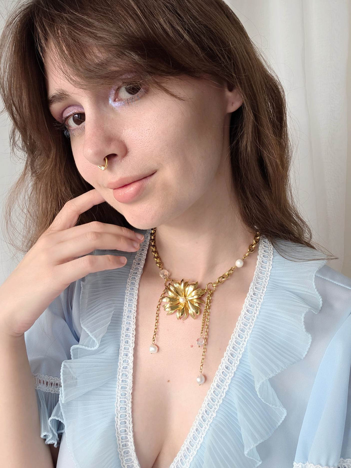 TEDDY BEAR aurora heart necklace