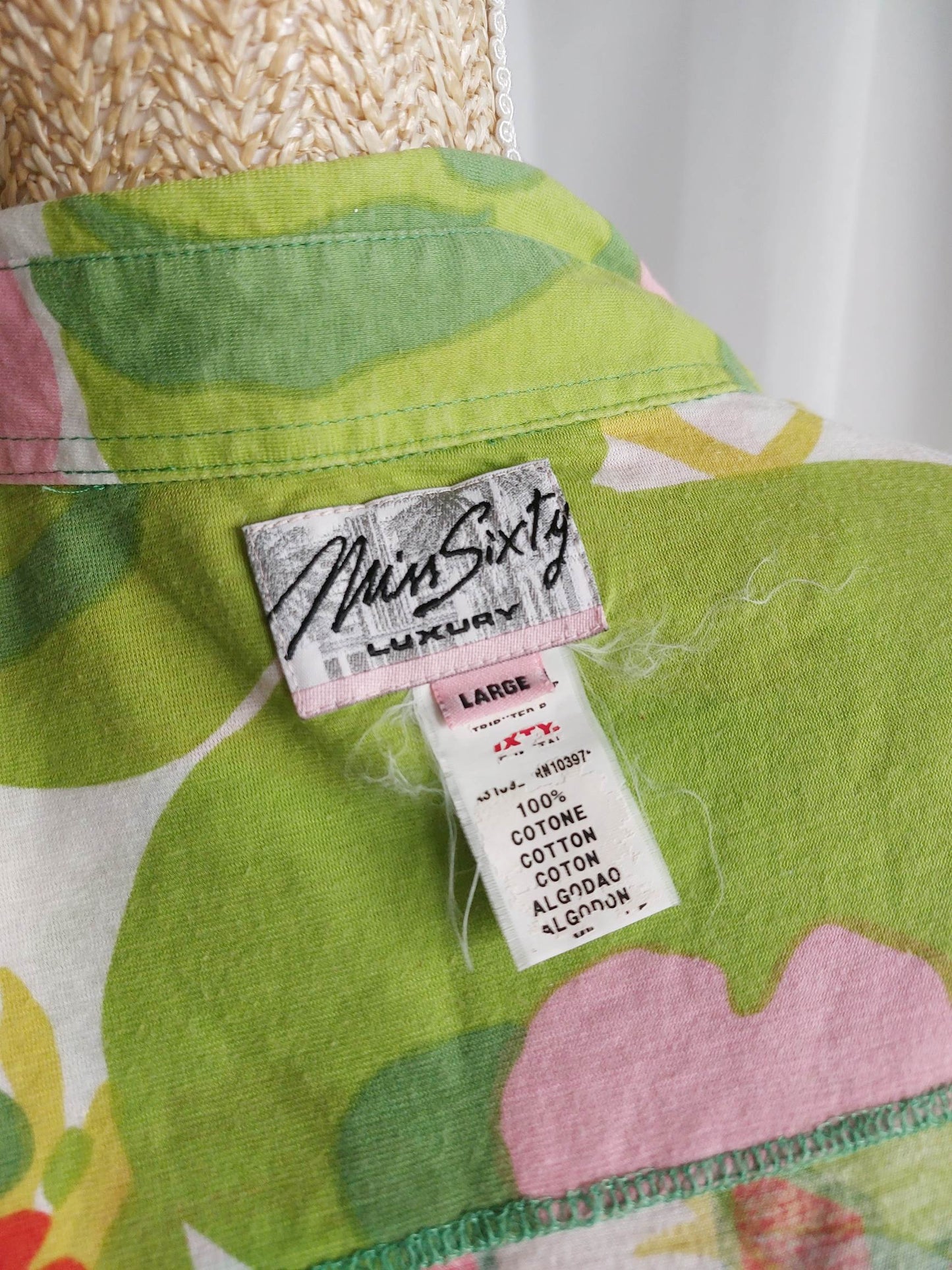 ADVENTURE chemise miss sixty croco verte T.38