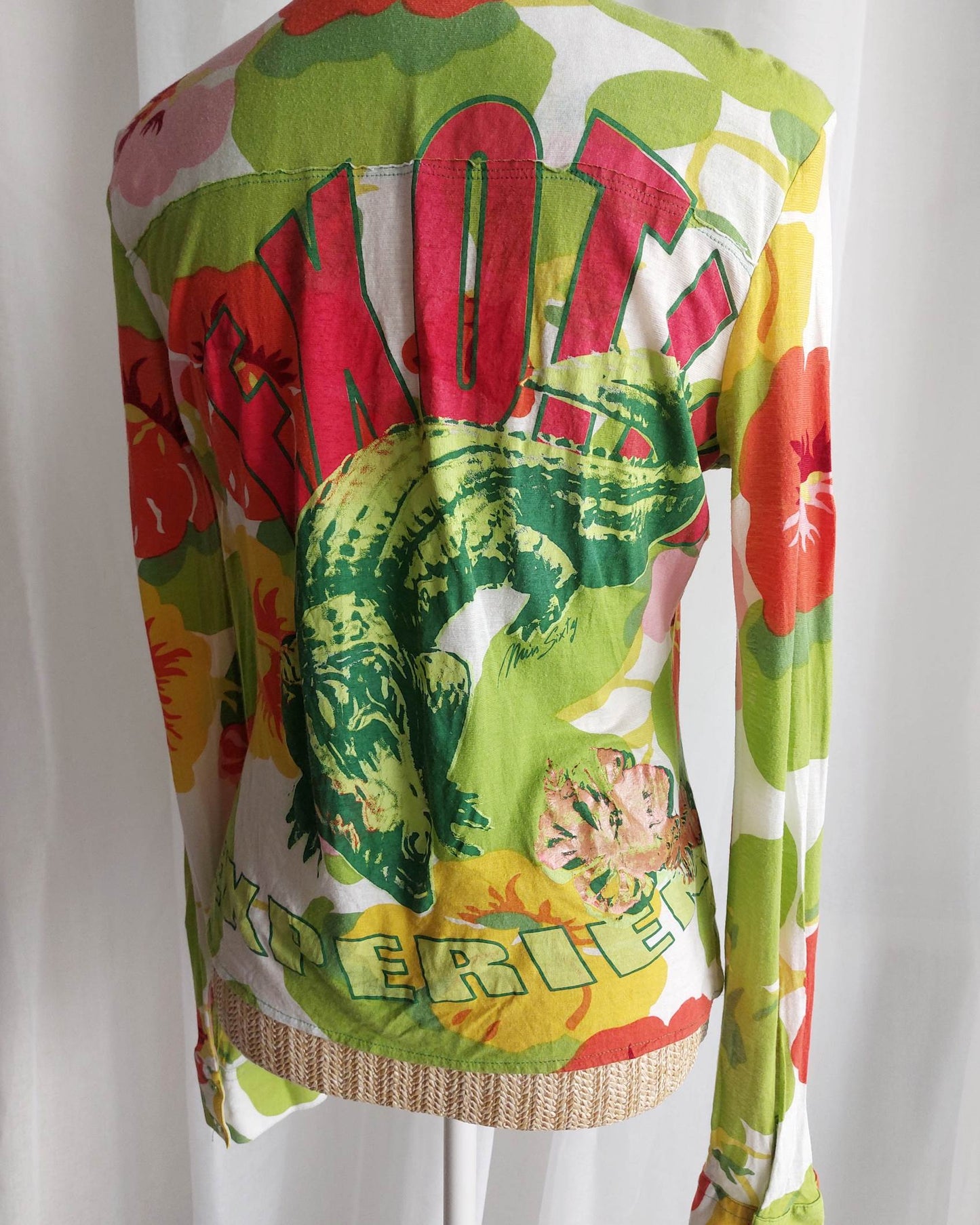 ADVENTURE chemise miss sixty croco verte T.38