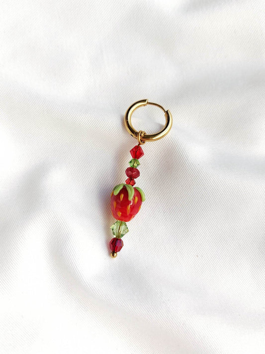 SMILE single loop pearl strawberry