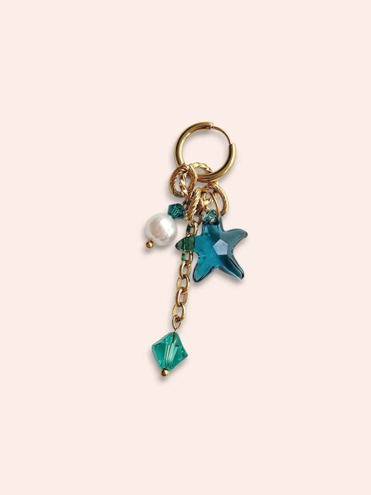 STARFISH single blue starfish earring