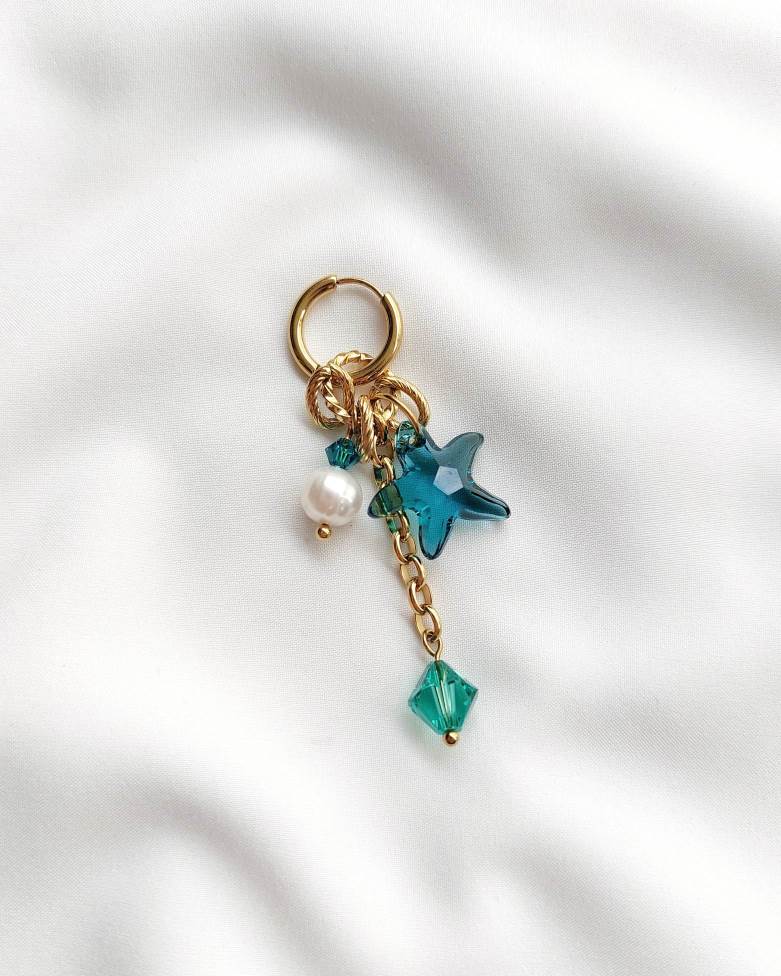 STARFISH single blue starfish earring