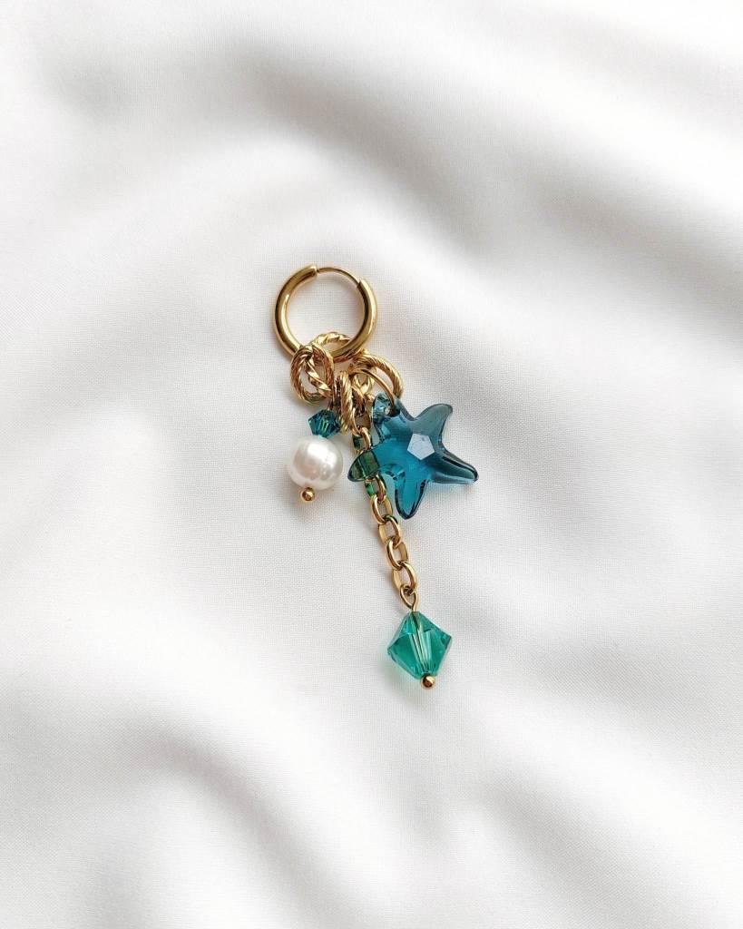STARFISH single blue starfish earring