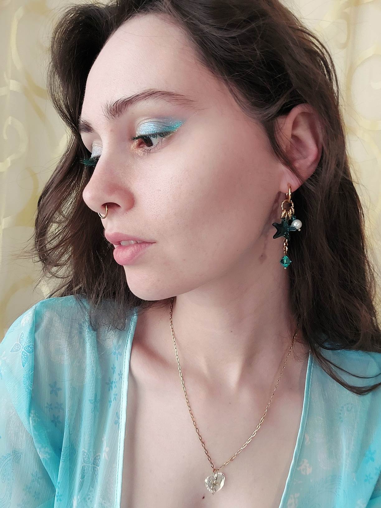 STARFISH single blue starfish earring
