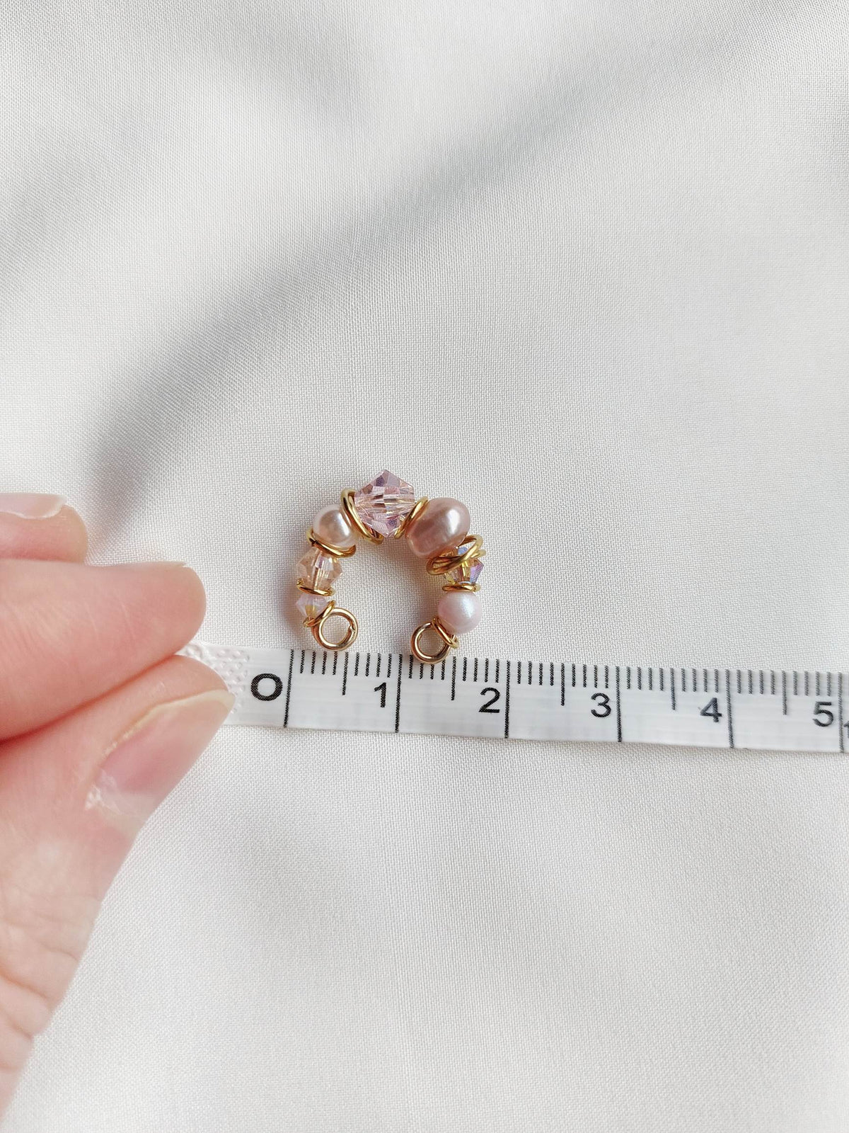 SYMPHONIE earcuff doré rose pastel