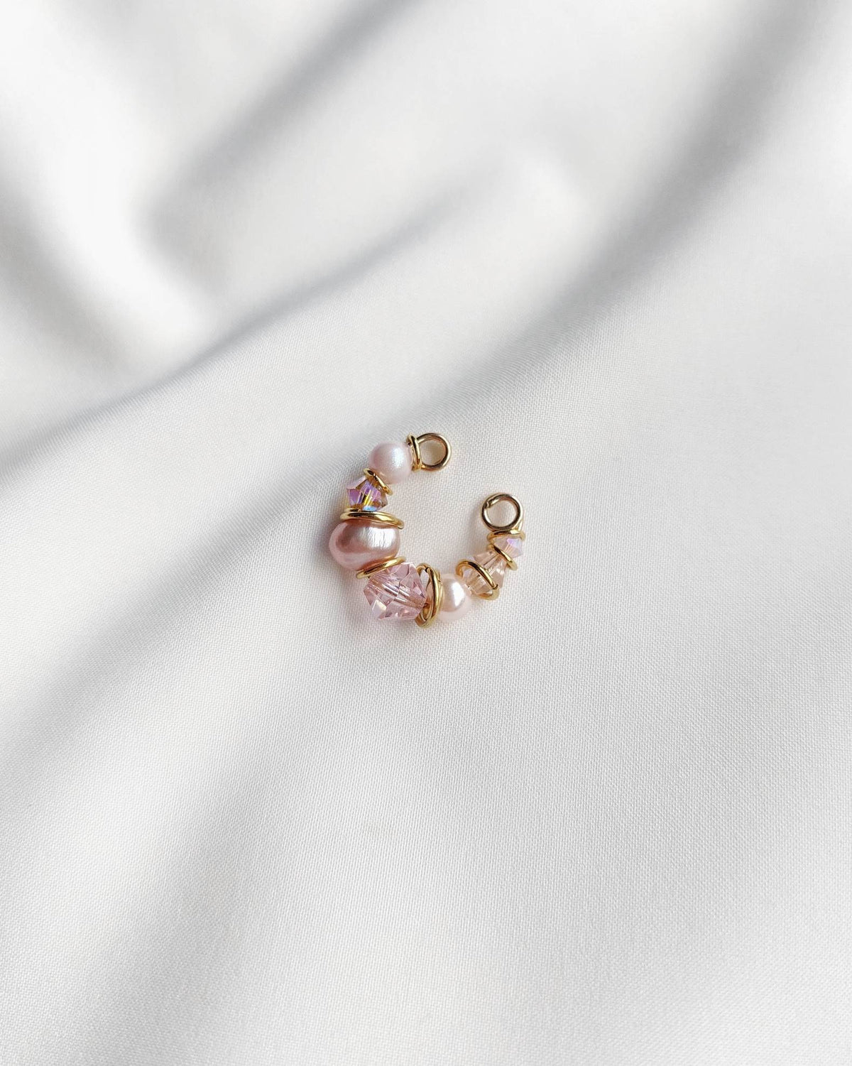 SYMPHONIE earcuff doré rose pastel