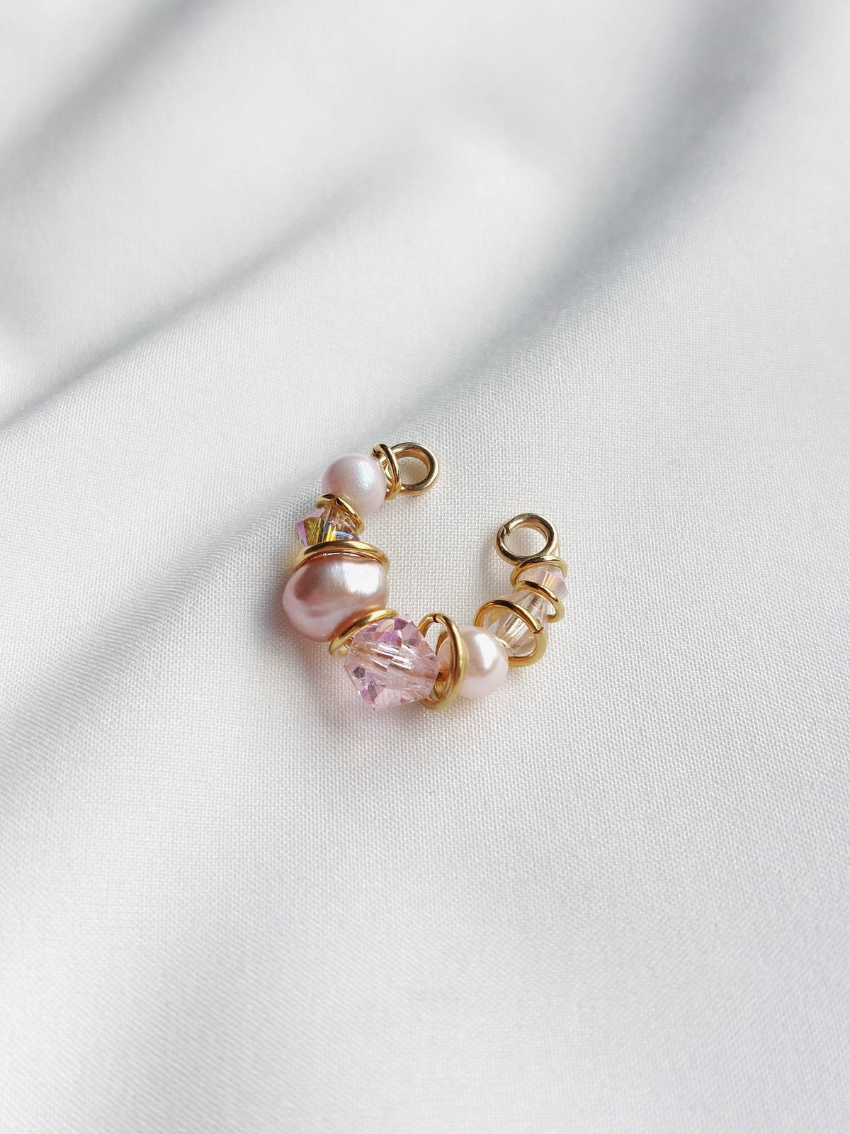 SYMPHONIE earcuff doré rose pastel