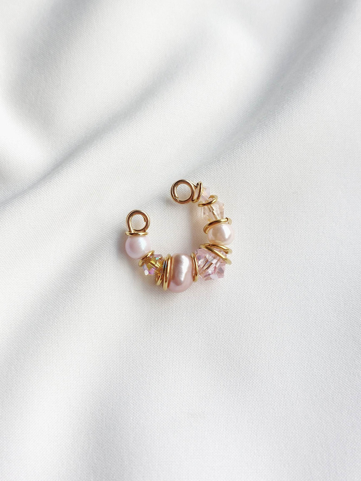 SYMPHONIE earcuff doré rose pastel