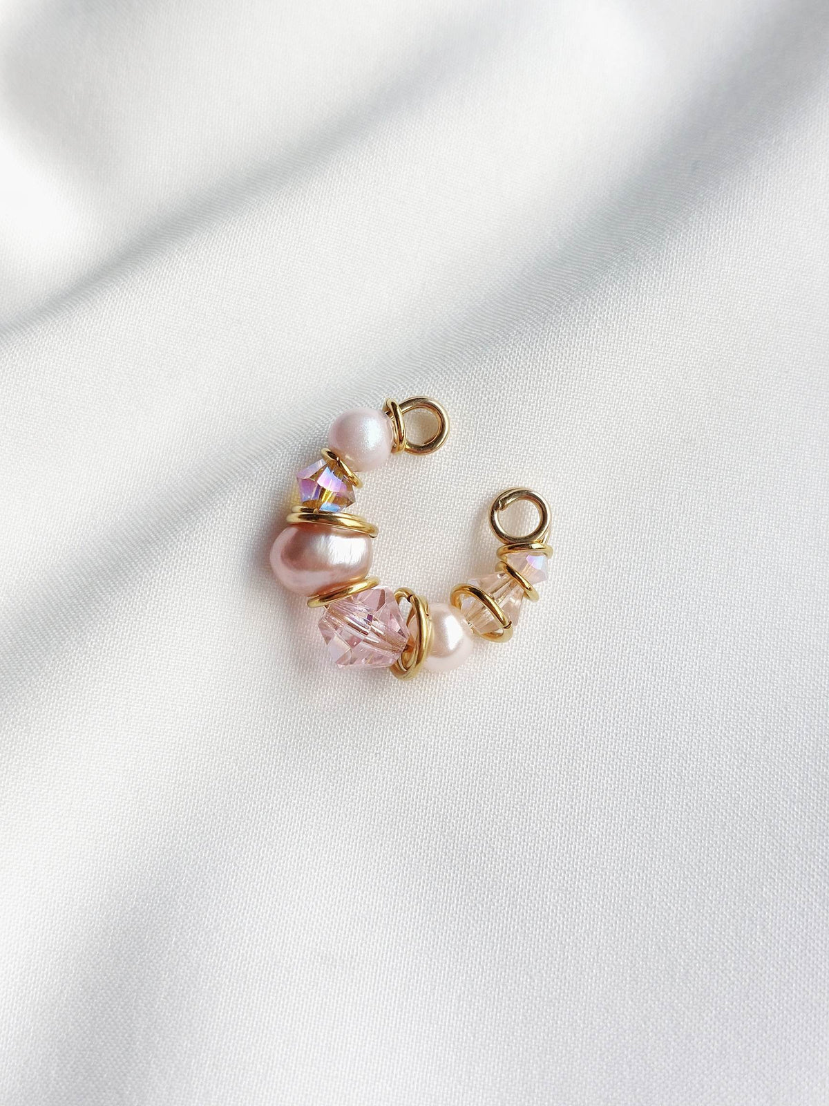 SYMPHONIE earcuff doré rose pastel