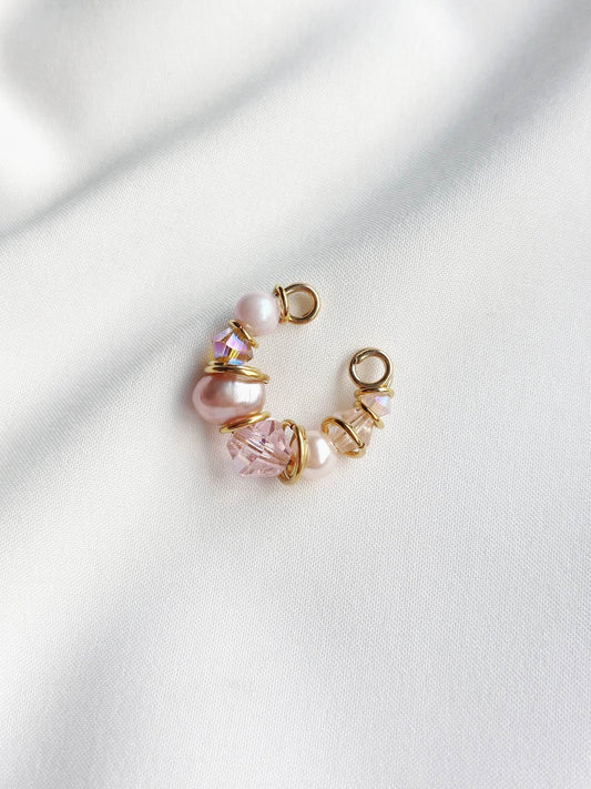 GRENADE gold and red earcuff