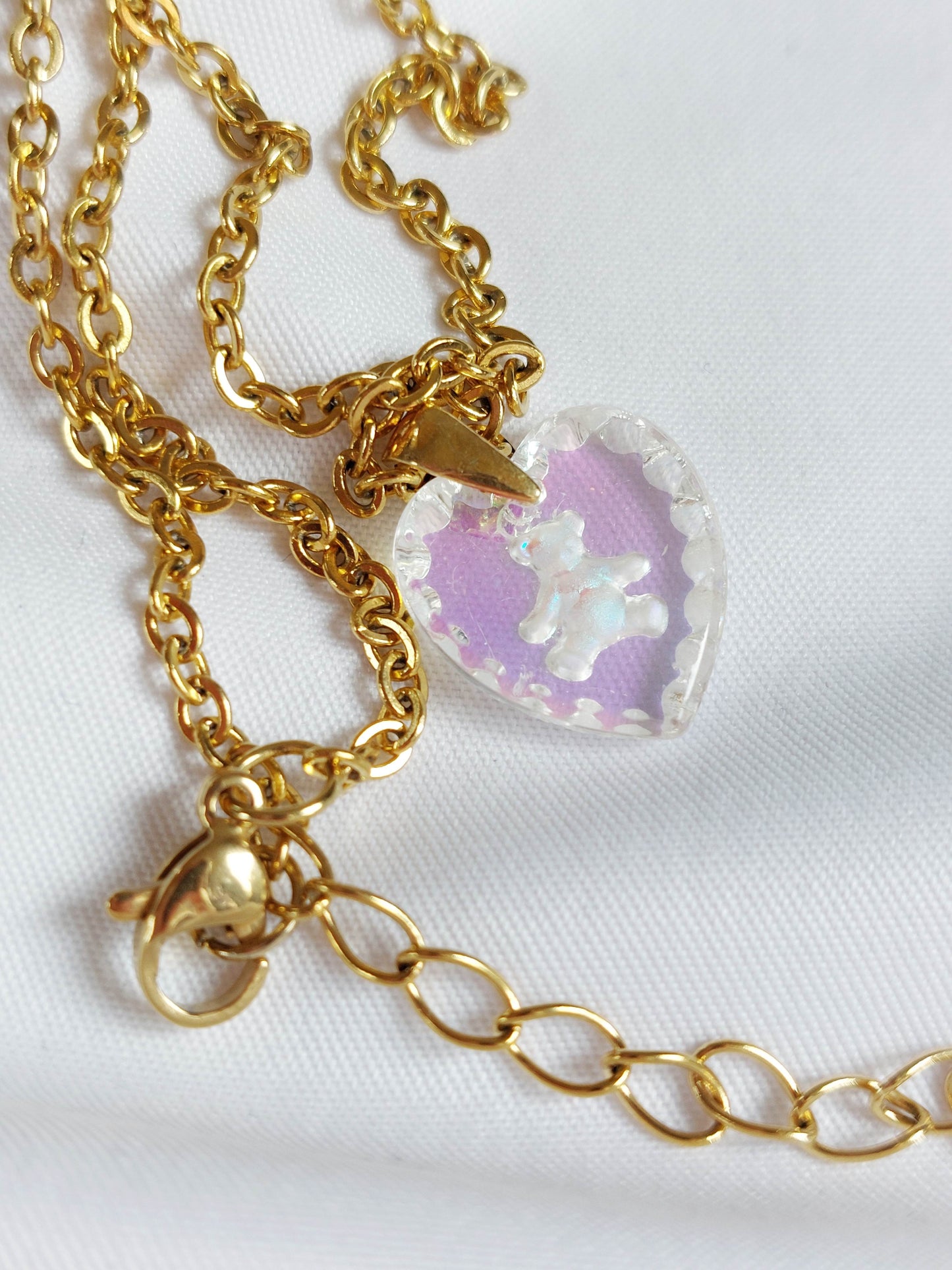 TEDDY BEAR collier aurora cœur