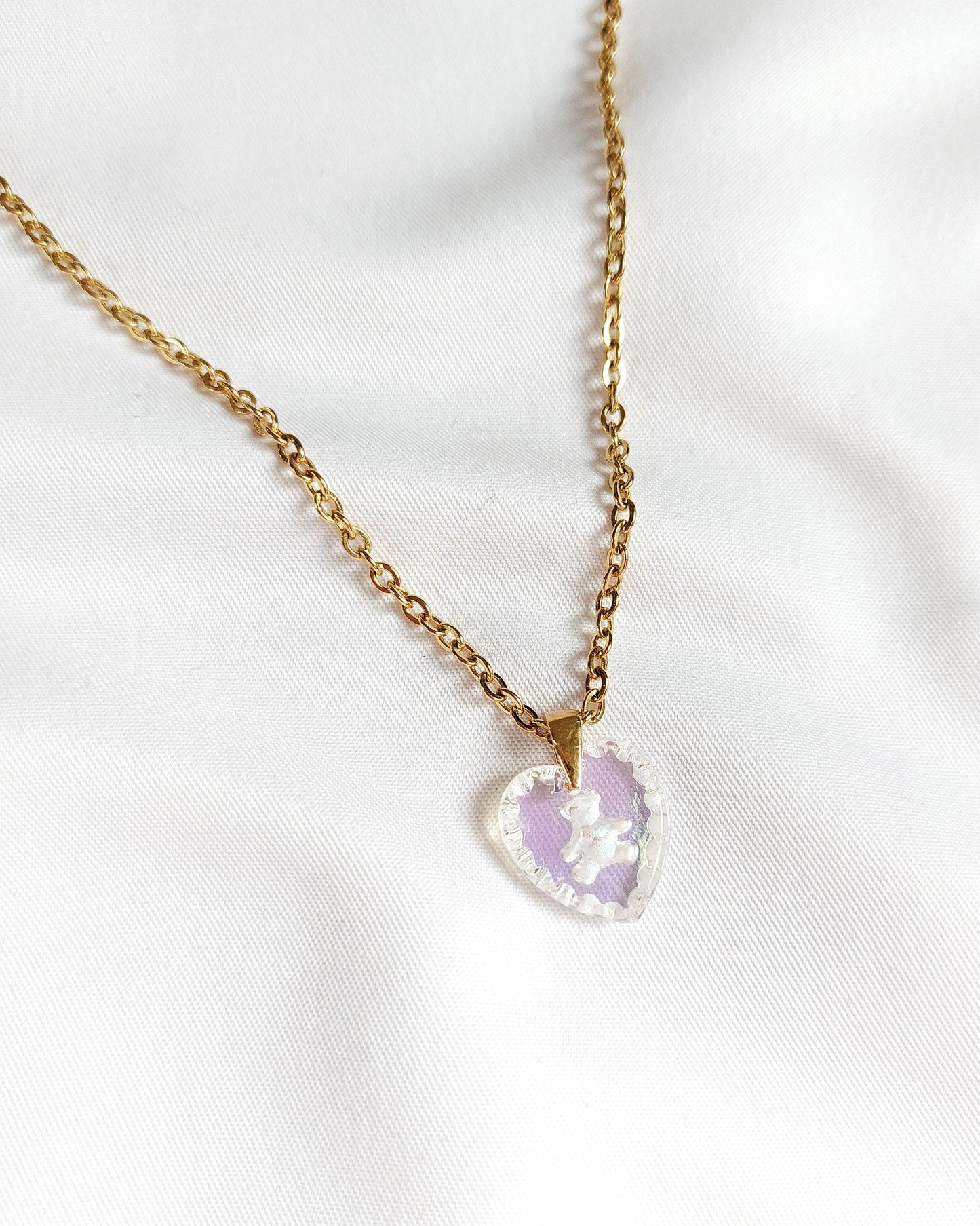 TEDDY BEAR collier aurora cœur