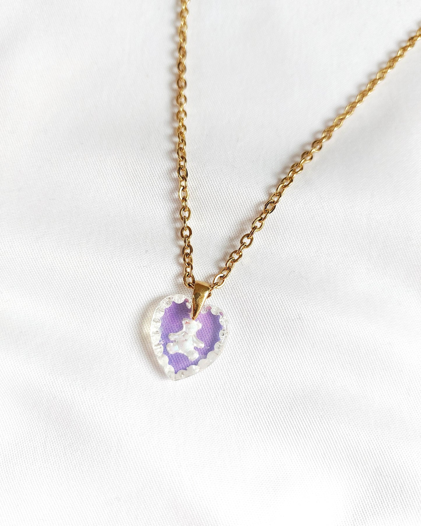 TEDDY BEAR collier aurora cœur