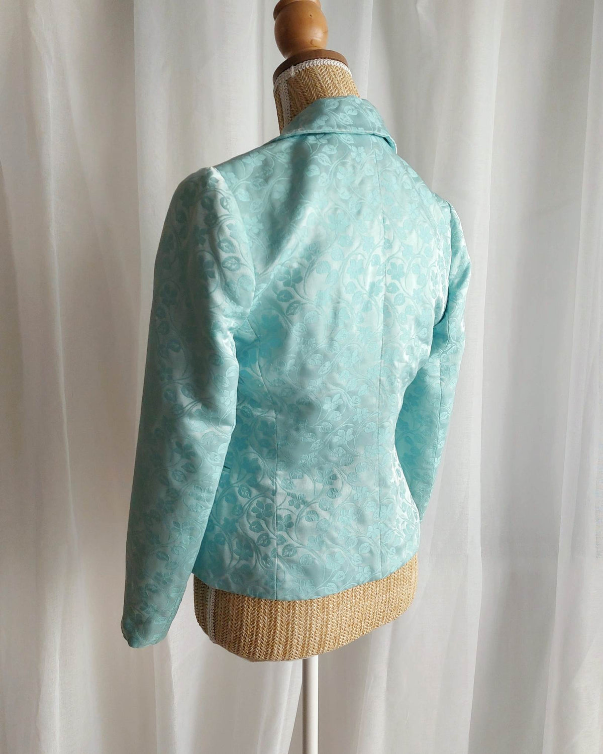 PERFUME blazer turquoise avec fleurs T.36/38