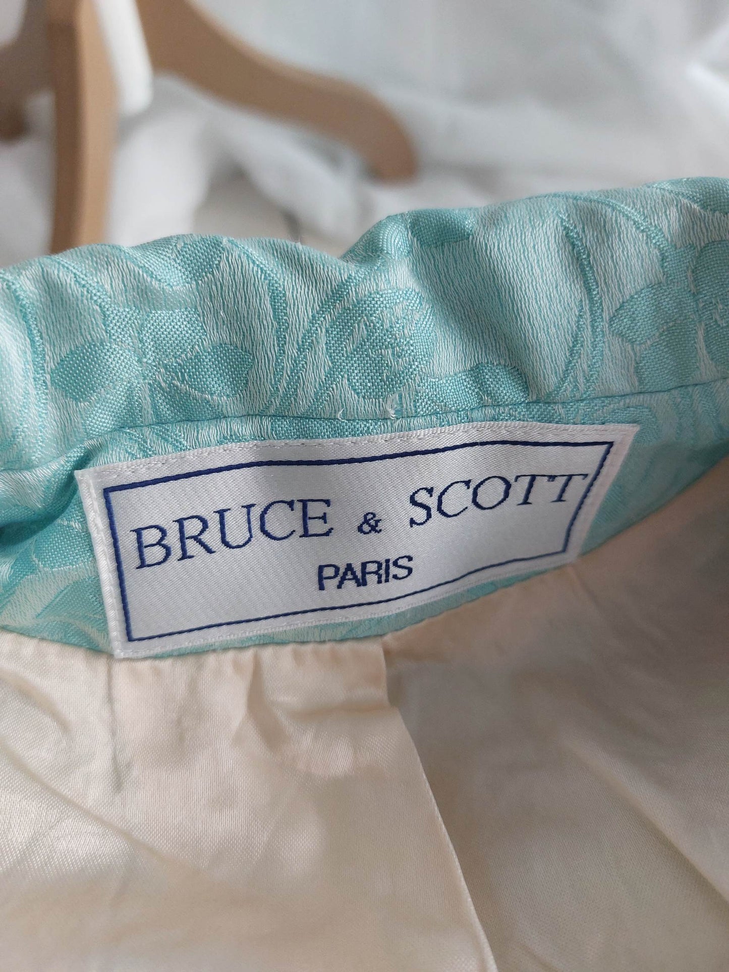 PERFUME blazer turquoise avec fleurs T.36/38
