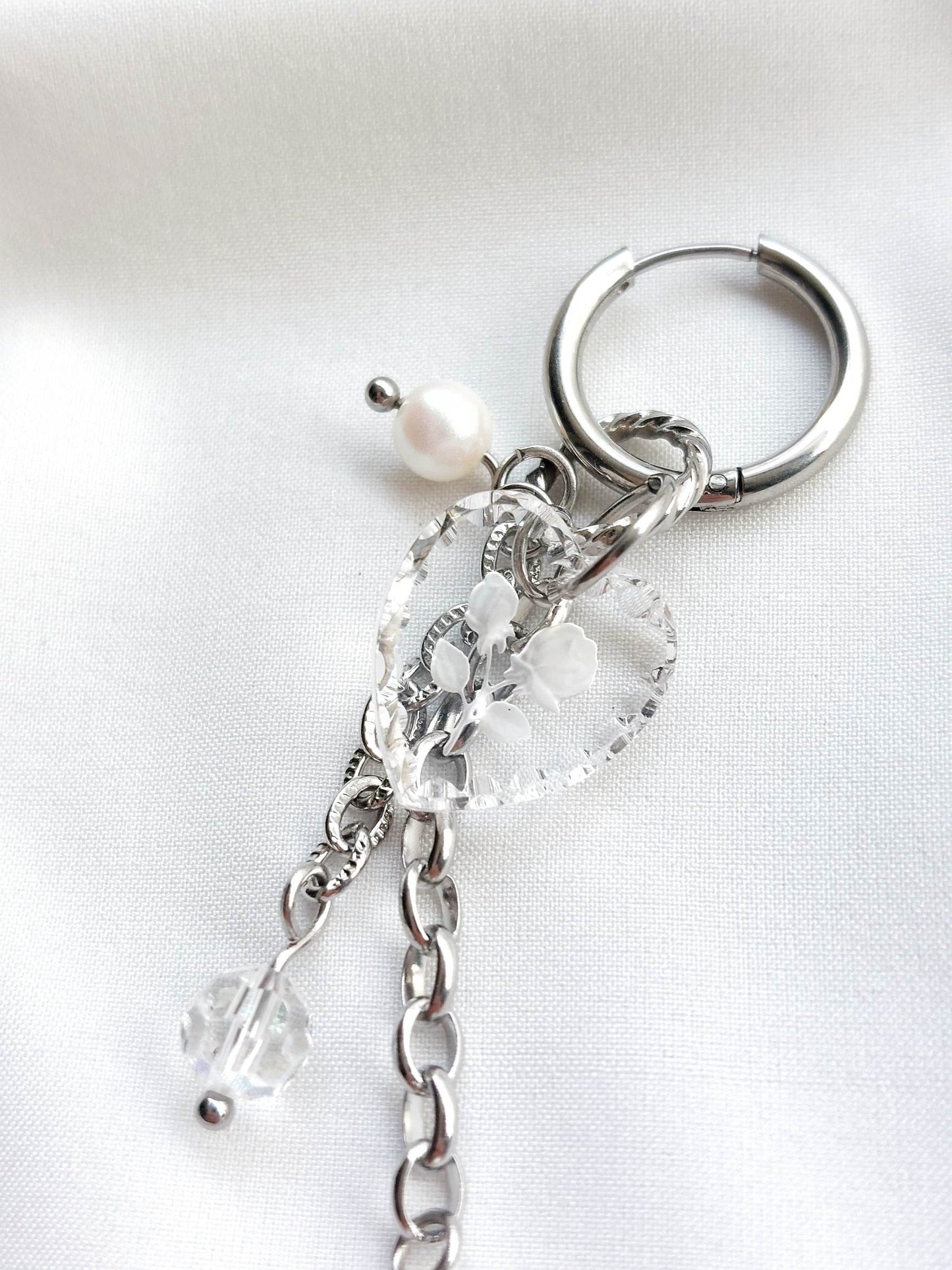UNION silver single-loop heart