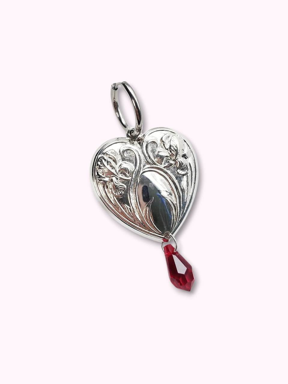 TENTATION single-loop silver heart