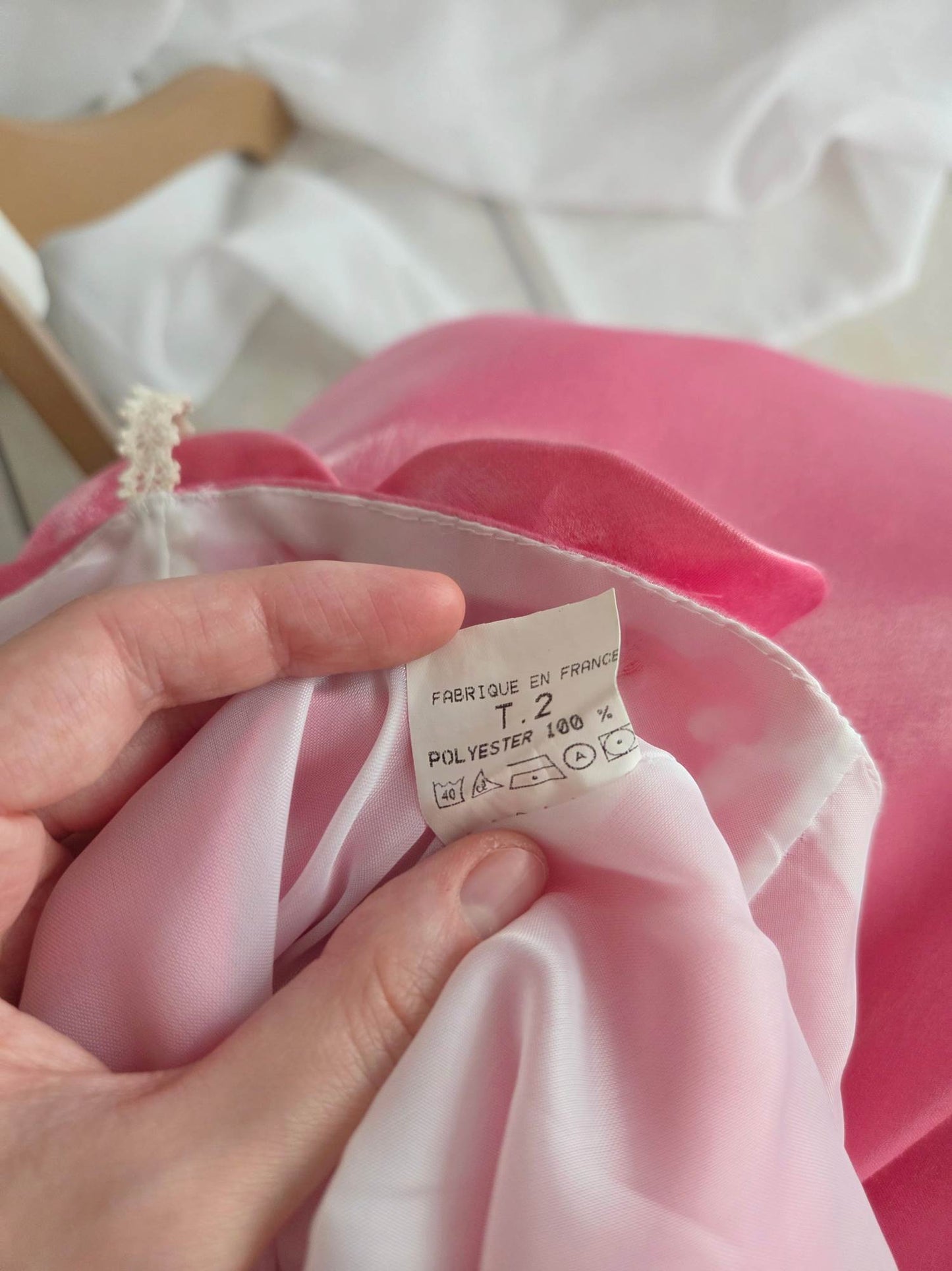 VALENTINE robe longue rose à fleurs T.38