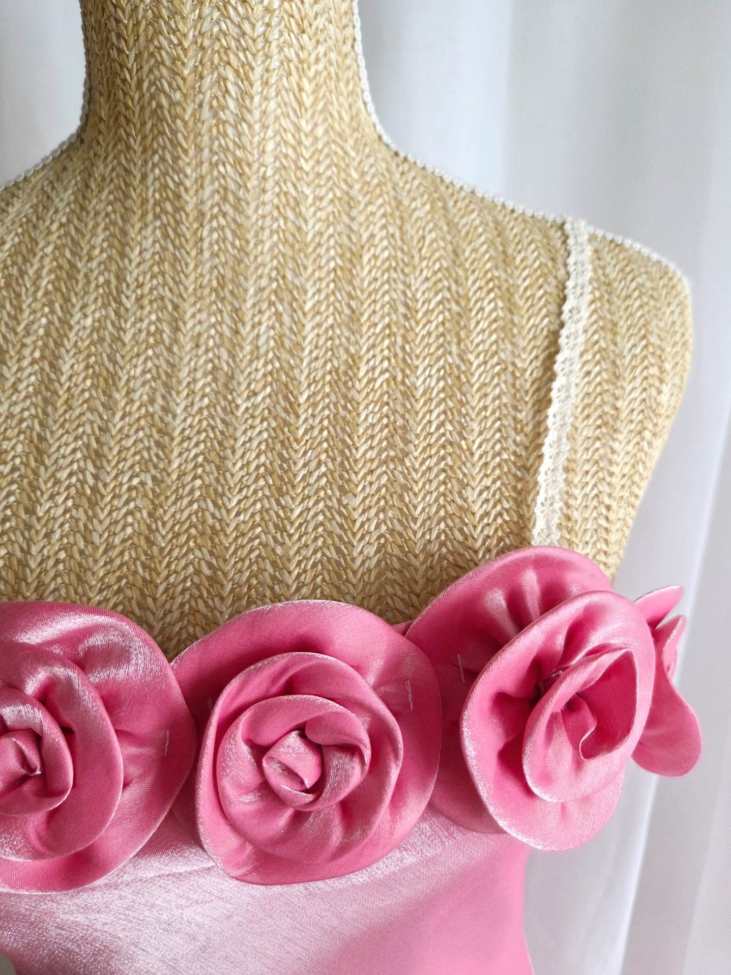 VALENTINE robe longue rose à fleurs T.38