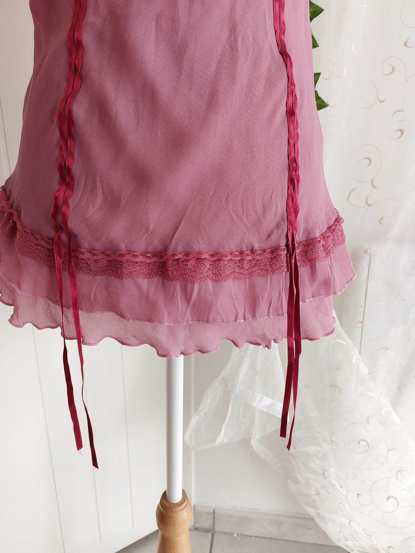 PEONY Petal pink camisole with lace Size 38