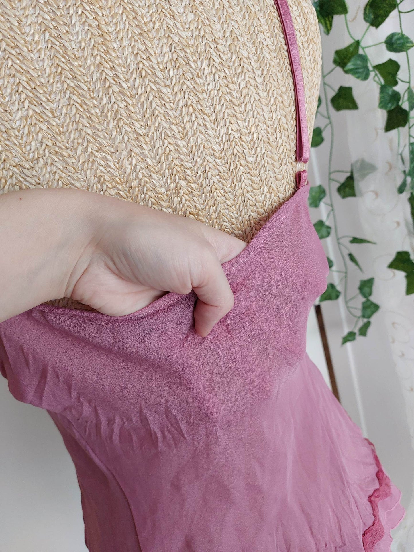 PEONY Petal pink camisole with lace Size 38