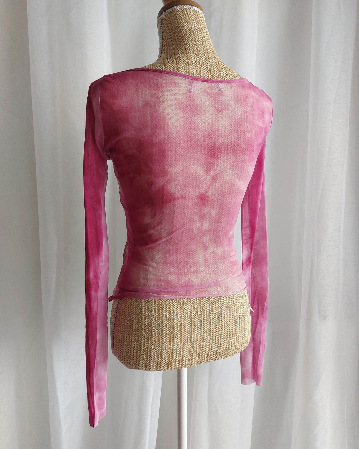 WITCHCRAFT top mesh rose ésotérique astro T.34/36/38