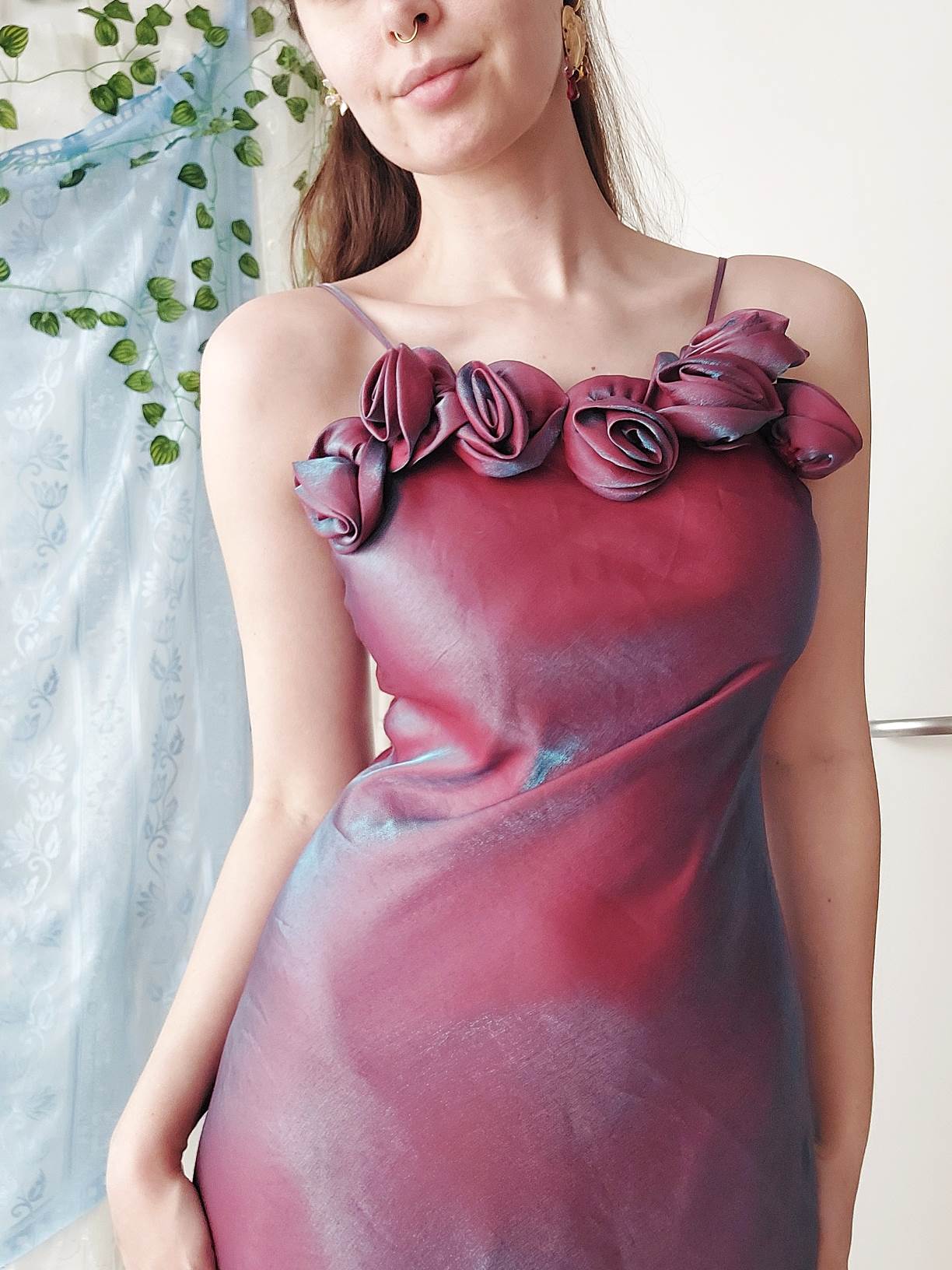 VESPERA red long ball gown with flowers size 34