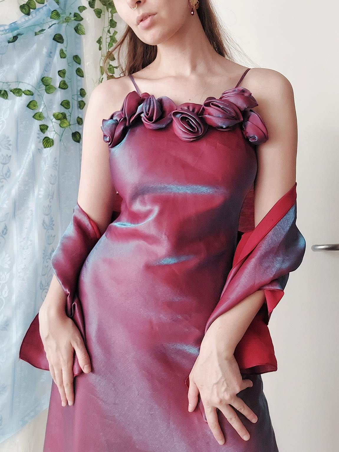 VESPERA red long ball gown with flowers size 34