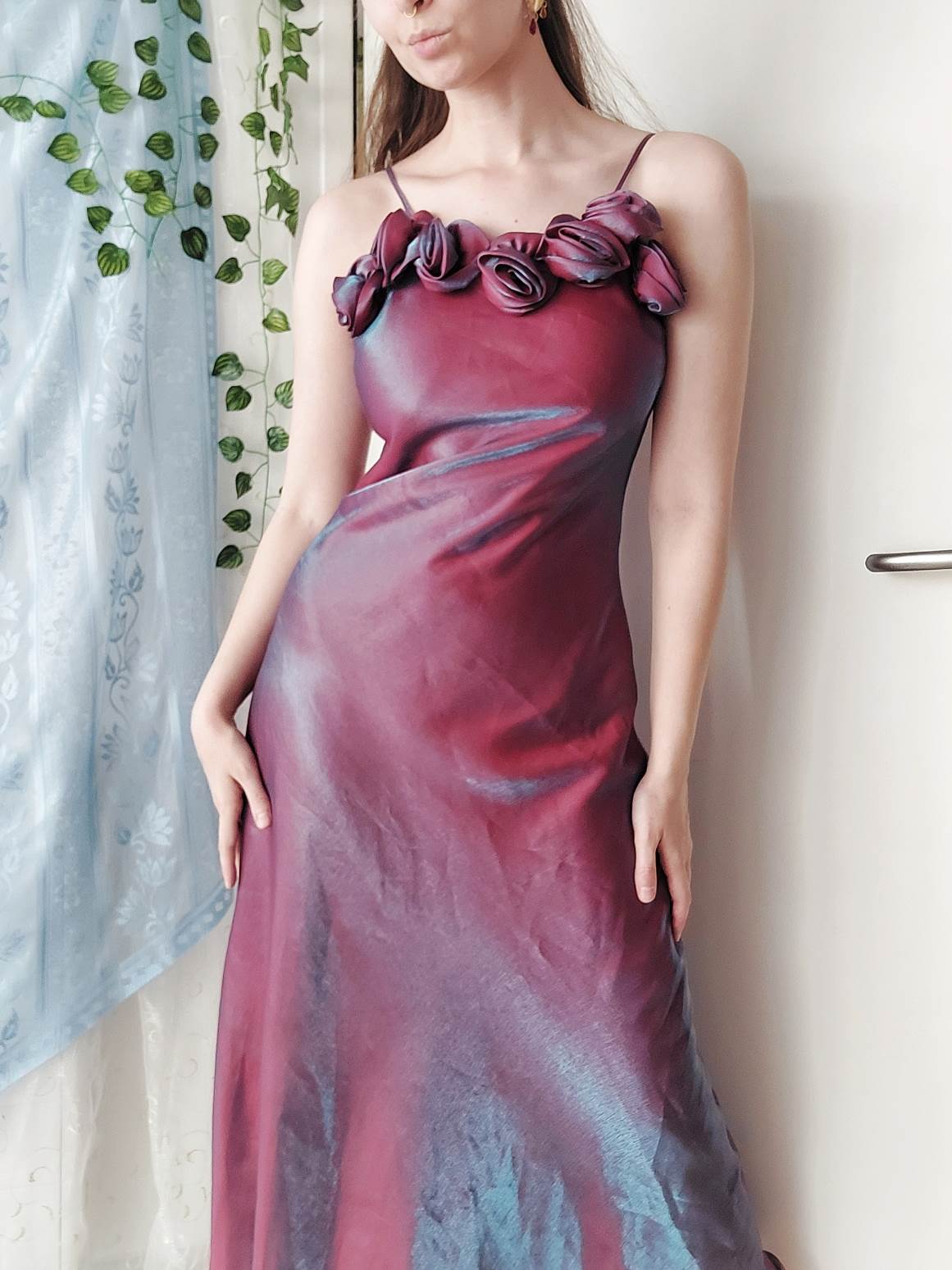 VESPERA red long ball gown with flowers size 34