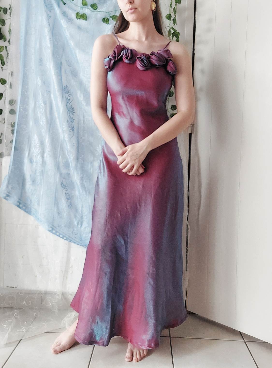 VESPERA red long ball gown with flowers size 34