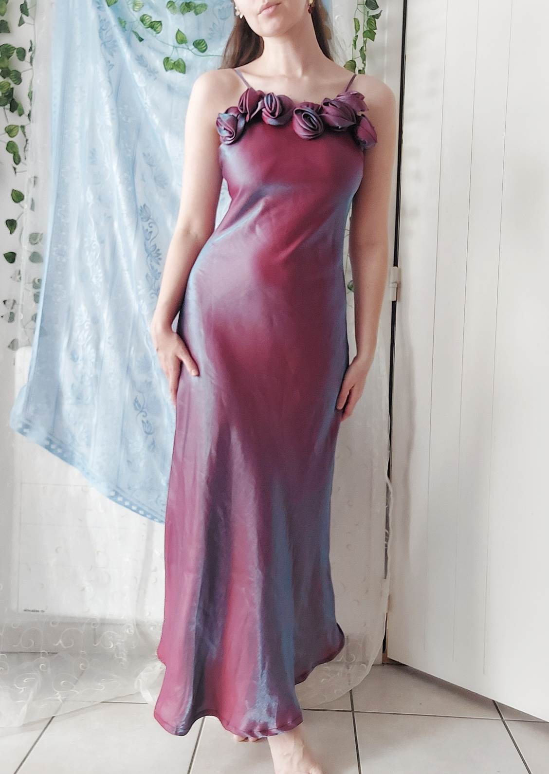 VESPERA red long ball gown with flowers size 34