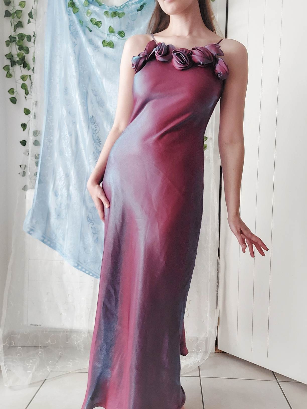 VESPERA red long ball gown with flowers size 34