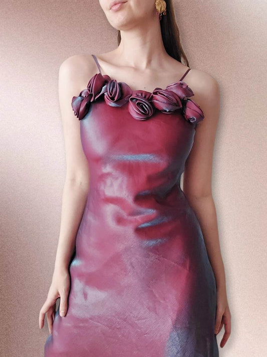 VESPERA red long ball gown with flowers size 34
