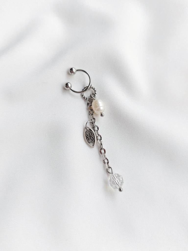 XIMA silver earcuff with pearls