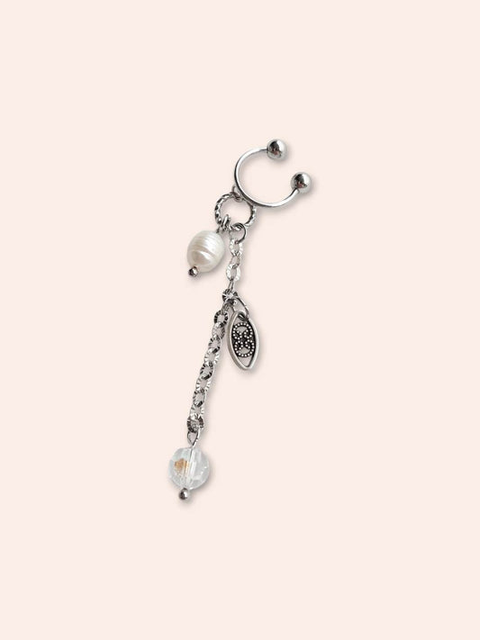 XIMA silver earcuff with pearls