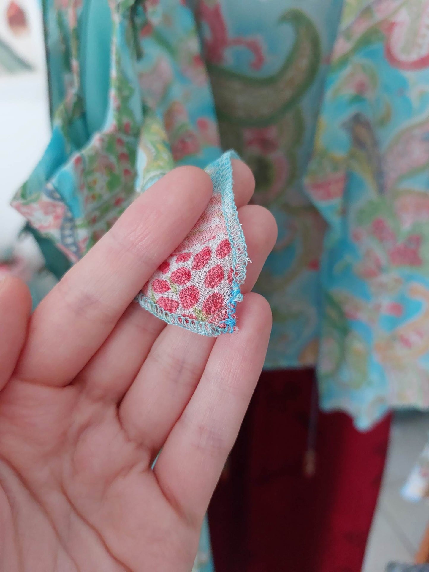 RIVIERA blue paisley waistcoat Derhy size 36/38