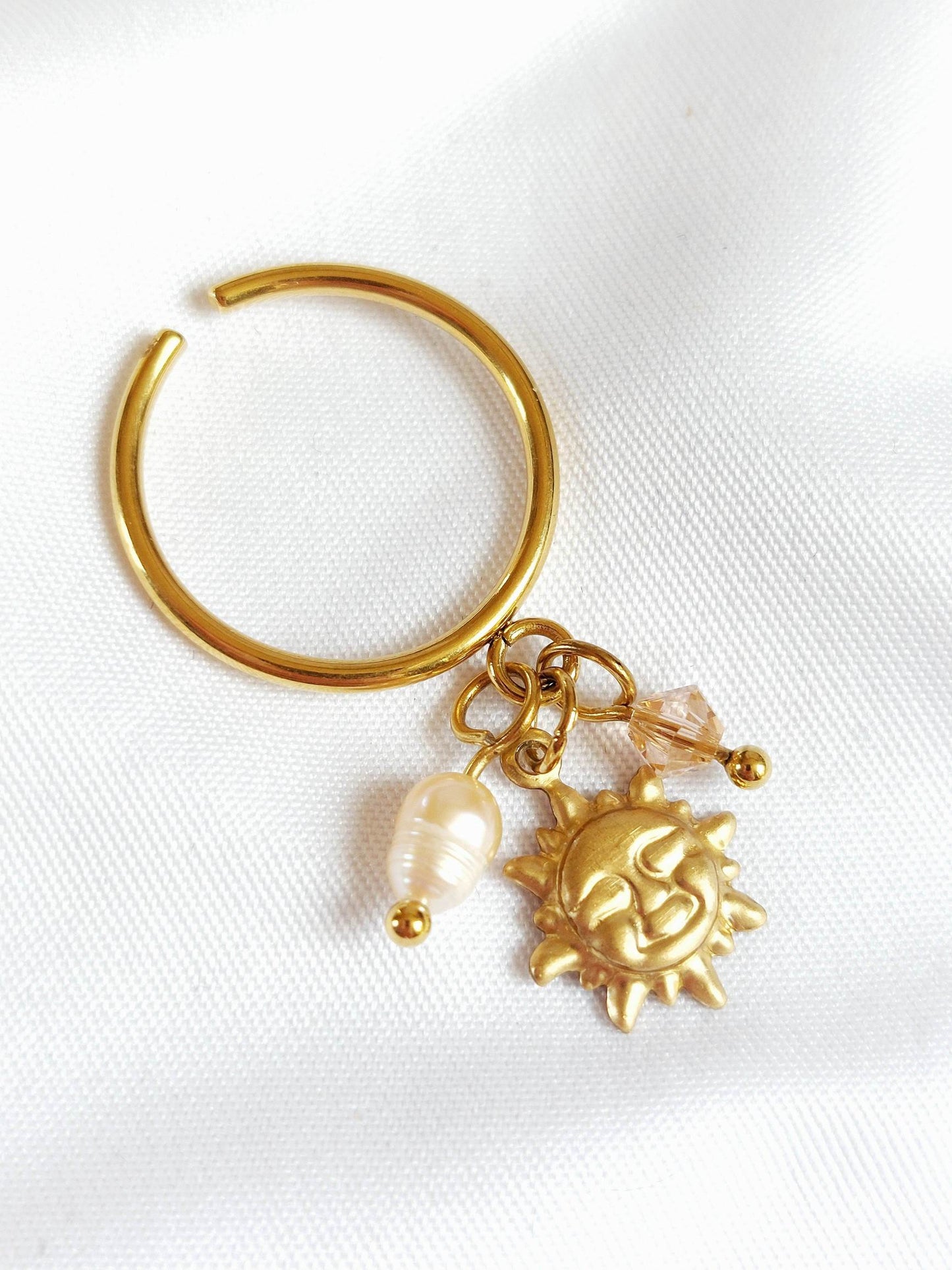 APRICOT Asteria ring sun peach