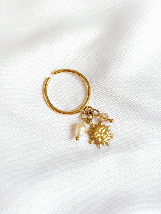 APRICOT Asteria ring sun peach
